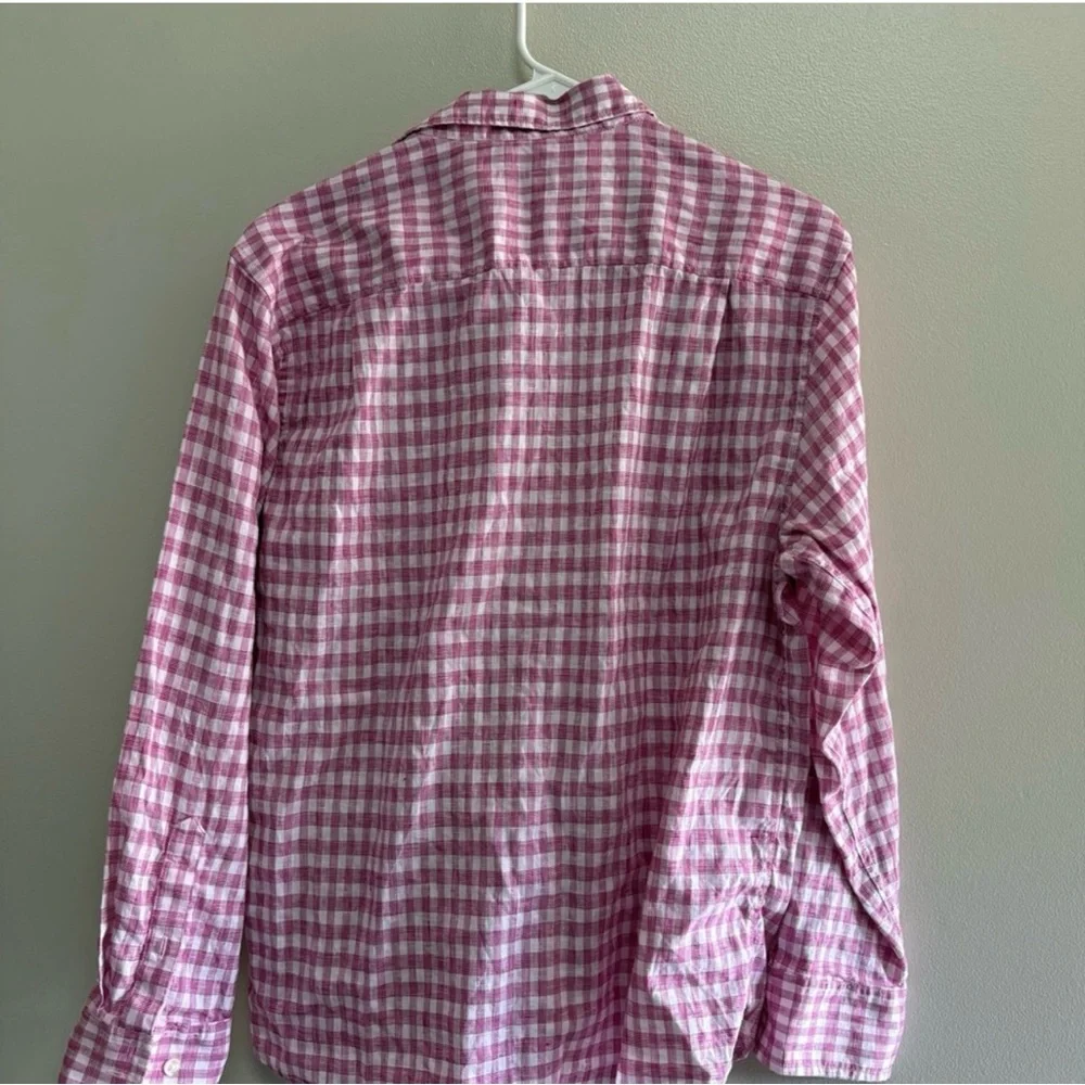 Tommy Bahama Barbados Breeze Stretch Pink Gingham Long Sleeve Shirt - Picture 4 of 4